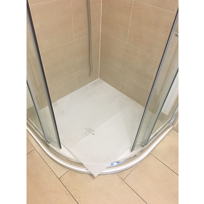 White TemporGuard® Fluted Polypropylene Shower Tray Protection Board (780x780mm) 3.0mm